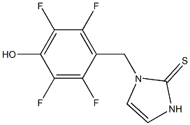 1-(2,3,5,6-Tetrafluoro-4-hydroxybenzyl)-1,3-dihydro-2H-imidazole-2-thione Structure