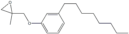 3-Octylphenyl 2-methylglycidyl ether 구조식 이미지