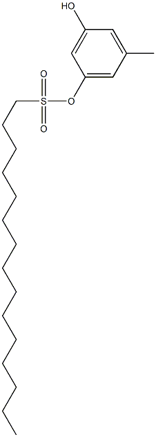 1-Pentadecanesulfonic acid 3-hydroxy-5-methylphenyl ester 구조식 이미지