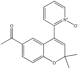 2-(2,2-Dimethyl-6-acetyl-2H-1-benzopyran-4-yl)pyridine 1-oxide 구조식 이미지