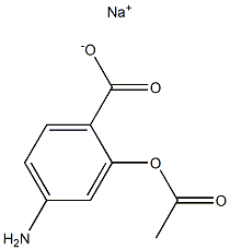 4-Amino-2-(acetyloxy)benzoic acid sodium salt Structure