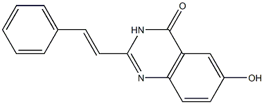 2-[(E)-2-Phenylethenyl]-6-hydroxyquinazolin-4(3H)-one 구조식 이미지