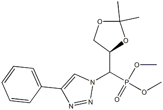 [(R)-(2,2-Dimethyl-1,3-dioxolan-4-yl)(4-phenyl-1H-1,2,3-triazol-1-yl)methyl]phosphonic acid dimethyl ester Structure