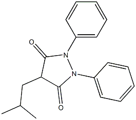 4-Isobutyl-1,2-diphenyl-3,5-pyrazolidinedione 구조식 이미지