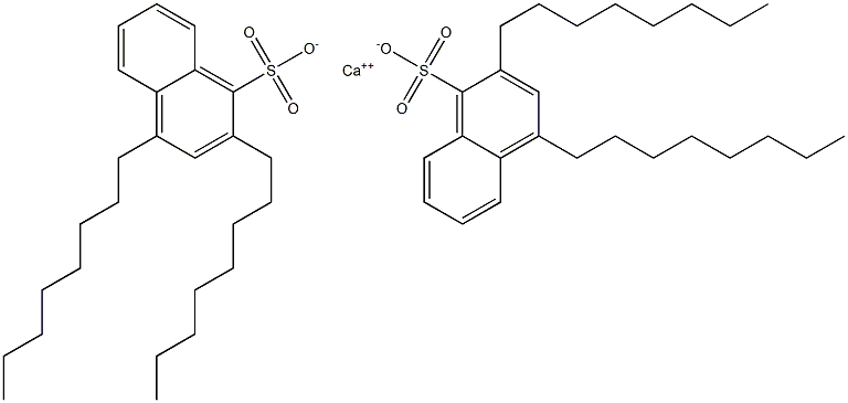 Bis(2,4-dioctyl-1-naphthalenesulfonic acid)calcium salt Structure