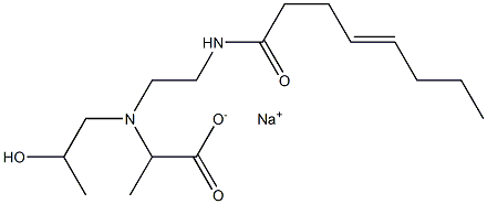 2-[N-(2-Hydroxypropyl)-N-[2-(4-octenoylamino)ethyl]amino]propionic acid sodium salt Structure