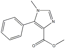 1-Methyl-5-phenyl-1H-imidazole-4-carboxylic acid methyl ester Structure