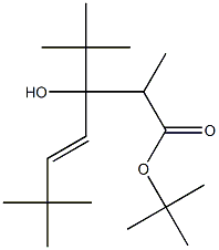 2,6,6-Trimethyl-3-hydroxy-3-tert-butyl-4-heptenoic acid tert-butyl ester 구조식 이미지