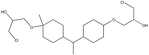 3,3'-[1-Methylethylidenebis(cyclohexane-4,1-diyloxy)]bis(1-chloro-2-propanol) Structure