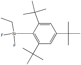 Ethyldifluoro(2,4,6-tri-tert-butylphenyl)silane Structure