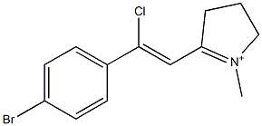 1-Methyl-2-[2-chloro-2-(4-bromophenyl)ethenyl]1-pyrroline-1-ium Structure