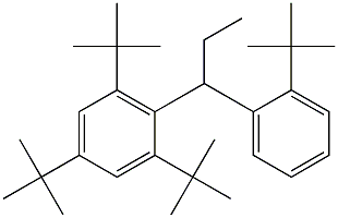 1-(2,4,6-Tri-tert-butylphenyl)-1-(2-tert-butylphenyl)propane Structure