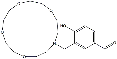 3-[(1,4,7,10-Tetraoxa-13-azacyclopentadecan-13-yl)methyl]-4-hydroxybenzaldehyde 구조식 이미지