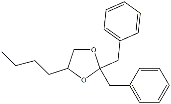 2,2-Dibenzyl-4-butyl-1,3-dioxolane 구조식 이미지