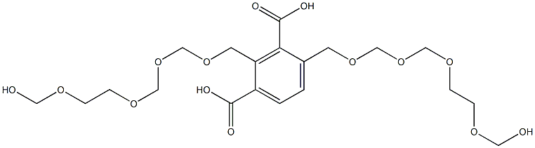 2,4-Bis(10-hydroxy-2,4,6,9-tetraoxadecan-1-yl)isophthalic acid 구조식 이미지