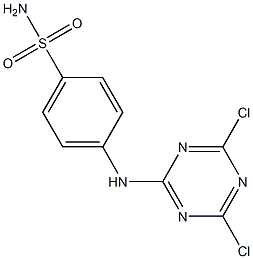 2,4-Dichloro-6-(p-sulfamoylphenylamino)-1,3,5-triazine Structure