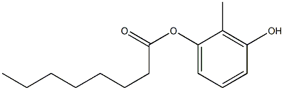 Octanoic acid 3-hydroxy-2-methylphenyl ester Structure