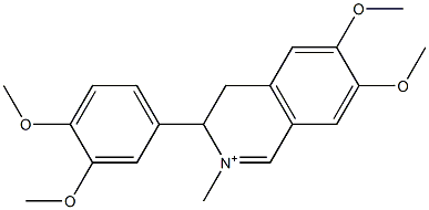 3,4-Dihydro-2-methyl-6,7-dimethoxy-3-(3,4-dimethoxyphenyl)isoquinolinium Structure