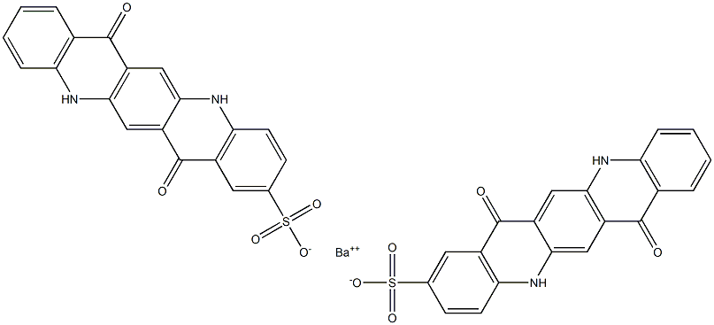 Bis[5,7,12,14-tetrahydro-7,14-dioxoquino[2,3-b]acridine-2-sulfonic acid]barium salt Structure