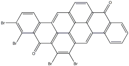 6,7,9,10-Tetrabromo-8,16-pyranthrenedione 구조식 이미지