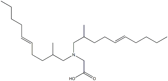 N,N-Bis(2-methyl-5-decenyl)glycine Structure