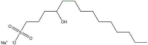 4-Hydroxytetradecane-1-sulfonic acid sodium salt 구조식 이미지