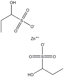 Bis(1-hydroxypropane-1-sulfonic acid)zinc salt Structure