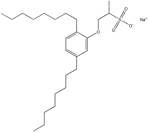 1-(2,5-Dioctylphenoxy)propane-2-sulfonic acid sodium salt 구조식 이미지