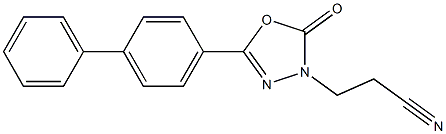 5-(Biphenyl-4-yl)-2-oxo-1,3,4-oxadiazole-3-propiononitrile Structure