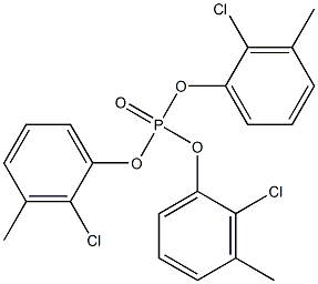 Phosphoric acid tris(2-chloro-3-methylphenyl) ester 구조식 이미지
