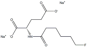 N-(6-Fluorocaproyl)-L-glutamic acid disodium salt Structure