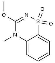 3-Methoxy-4-methyl-4H-1,2,4-benzothiadiazine 1,1-dioxide 구조식 이미지