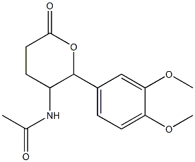 N-[[2-(3,4-Dimethoxyphenyl)-6-oxotetrahydro-2H-pyran]-3-yl]acetamide Structure