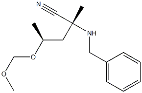 (2R,4S)-2-(Benzylamino)-4-(methoxymethoxy)-2-methylpentanenitrile 구조식 이미지