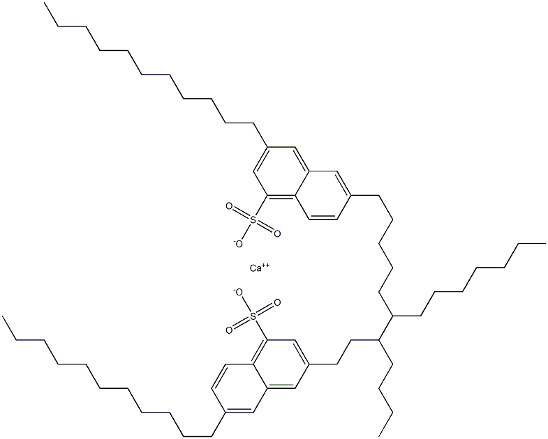 Bis(3,6-diundecyl-1-naphthalenesulfonic acid)calcium salt 구조식 이미지