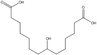7-Hydroxytetradecanedioic acid 구조식 이미지
