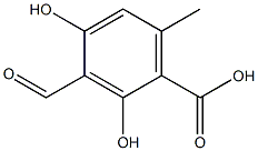 3-Formyl-2,4-dihydroxy-6-methylbenzoic acid Structure