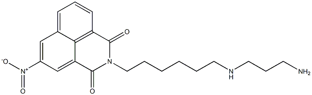 2-[3-[3-[(3-Aminopropyl)amino]propyl]propyl]-5-nitro-1H-benzo[de]isoquinoline-1,3(2H)-dione 구조식 이미지