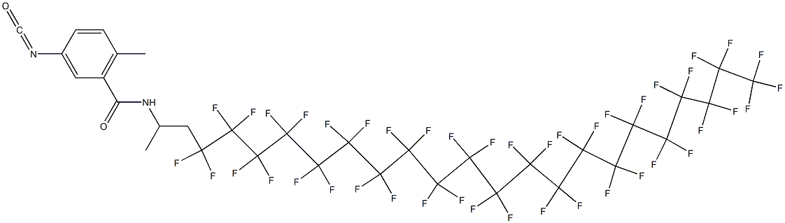 3-Isocyanato-6-methyl-N-[2-(tritetracontafluorohenicosyl)-1-methylethyl]benzamide 구조식 이미지