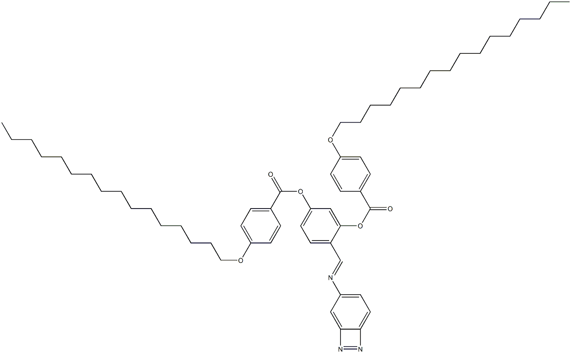 Bis[4-(hexadecyloxy)benzoic acid]4-[(azobenzen-4-yl)iminomethyl]-1,3-phenylene ester Structure
