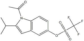 Trifluoromethanesulfonic acid 1-acetyl-2-isopropyl-1H-indol-5-yl ester 구조식 이미지