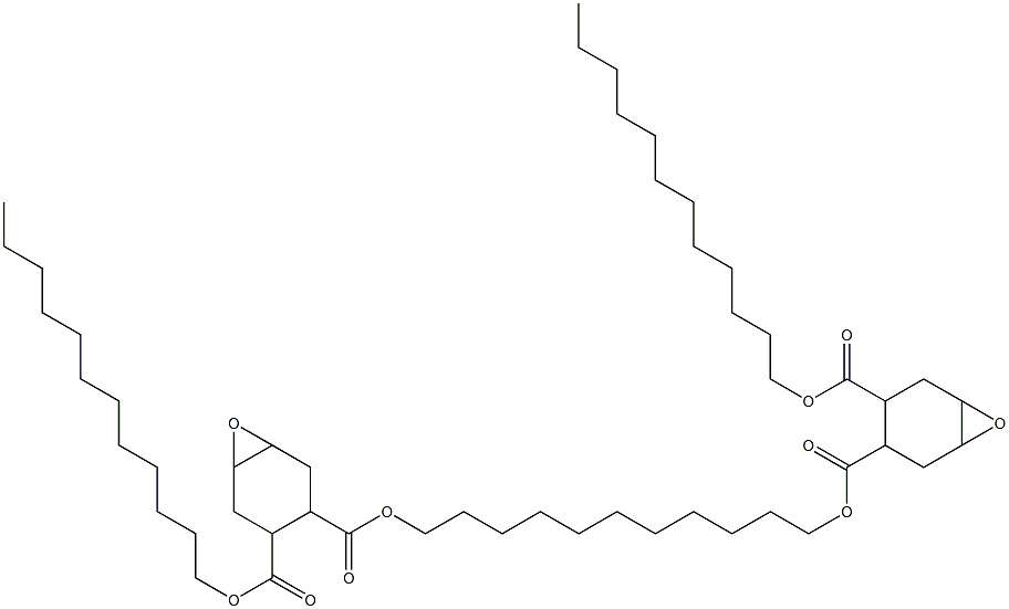 Bis[2-(dodecyloxycarbonyl)-4,5-epoxy-1-cyclohexanecarboxylic acid]1,11-undecanediyl ester Structure