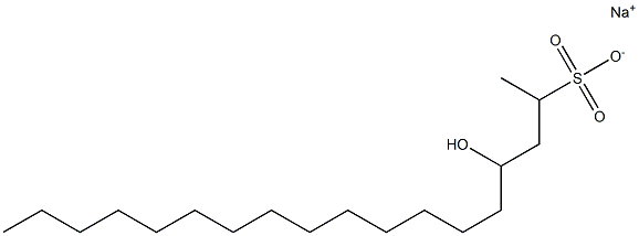 4-Hydroxyoctadecane-2-sulfonic acid sodium salt 구조식 이미지