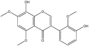 3',8-Dihydroxy-2',5,7-trimethoxyisoflavone Structure