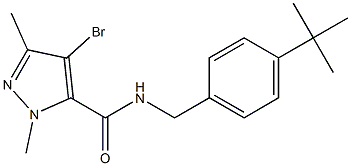 N-(4-tert-Butylbenzyl)-1,3-dimethyl-4-bromo-1H-pyrazole-5-carboxamide Structure