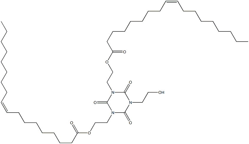 1-(2-Hydroxyethyl)-3,5-bis(2-oleoyloxyethyl)hexahydro-1,3,5-triazine-2,4,6-trione 구조식 이미지