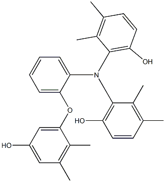 N,N-Bis(6-hydroxy-2,3-dimethylphenyl)-2-(5-hydroxy-2,3-dimethylphenoxy)benzenamine Structure