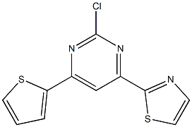 2-Chloro-4-(2-thiazolyl)-6-(2-thienyl)pyrimidine 구조식 이미지