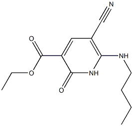 5-Cyano-6-(butylamino)-1,2-dihydro-2-oxopyridine-3-carboxylic acid ethyl ester Structure