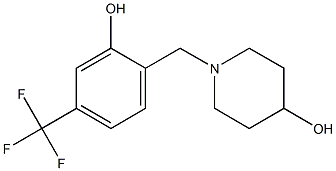 5-(Trifluoromethyl)-2-[(4-hydroxypiperidin-1-yl)methyl]phenol Structure